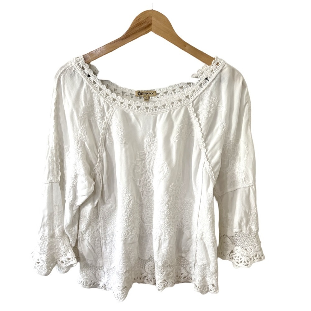 Democracy White Lace Blouse